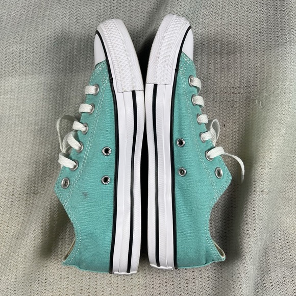 Converse Chuck Taylor All Star Low Top Sneakers Womens 7.5 Teal Turquoise Canvas - Picture 7 of 13